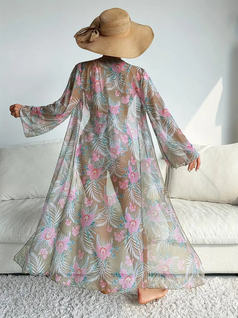Set mujer Playa Playa Cristal (kimono + bikini) – Clásico, cómodo y con alma tropical