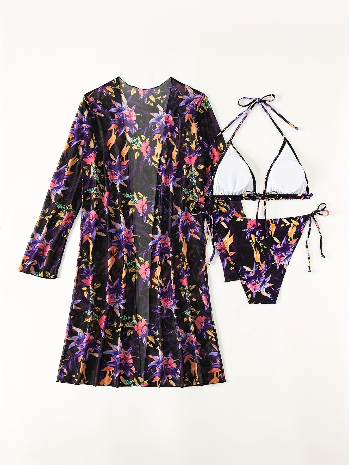 Set mujer Playa Bahia Solano Bikini + kimono